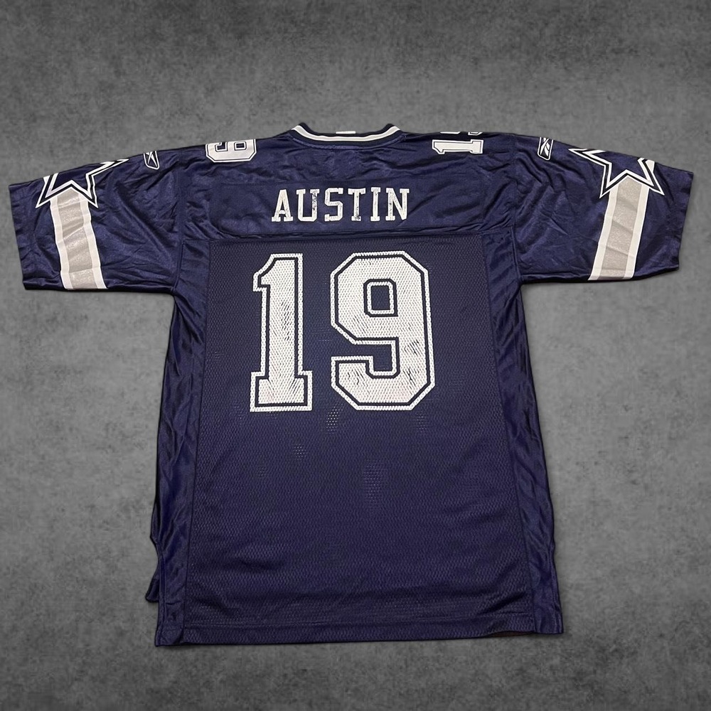 Reebok NFL Dallas Cowboys Miles Austin 19 Jersey Mens Medium Navy Blue Vintage